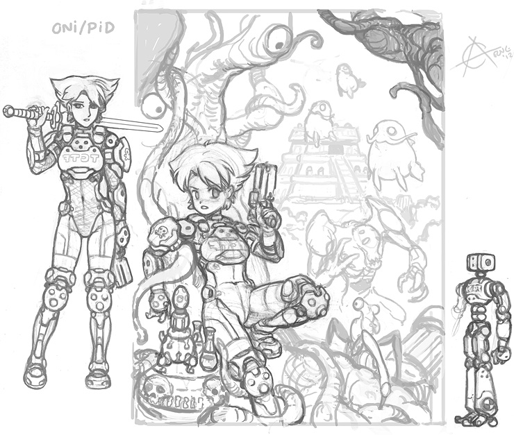 Oni and Pathways into Darkness fan art